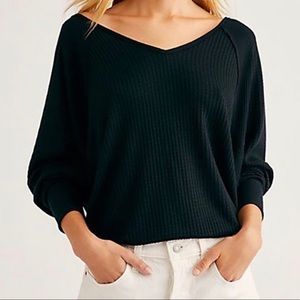 Free People Waffle Knit